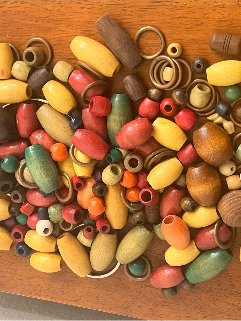 Assorted Multicolor Wooden Bead Craft Set